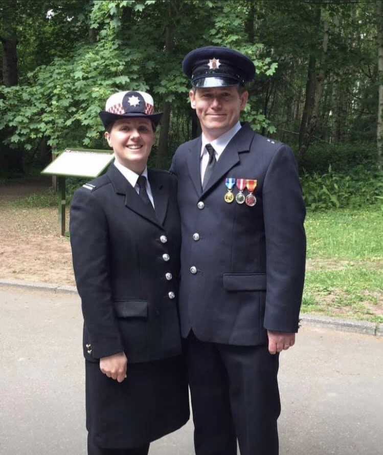 Heather Dunne and her firefighter husband