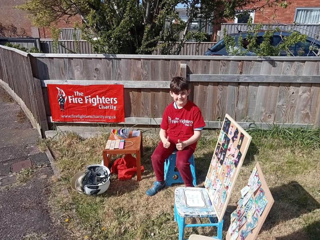 Stan makes jewellery to raised funds for the Fire Fighters Charity