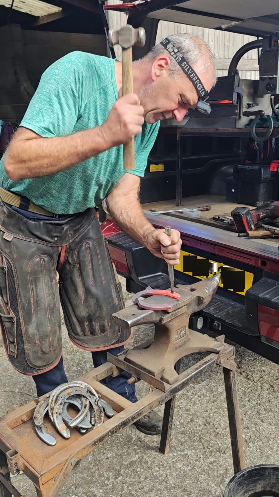 Stewart is a farrier in his day job