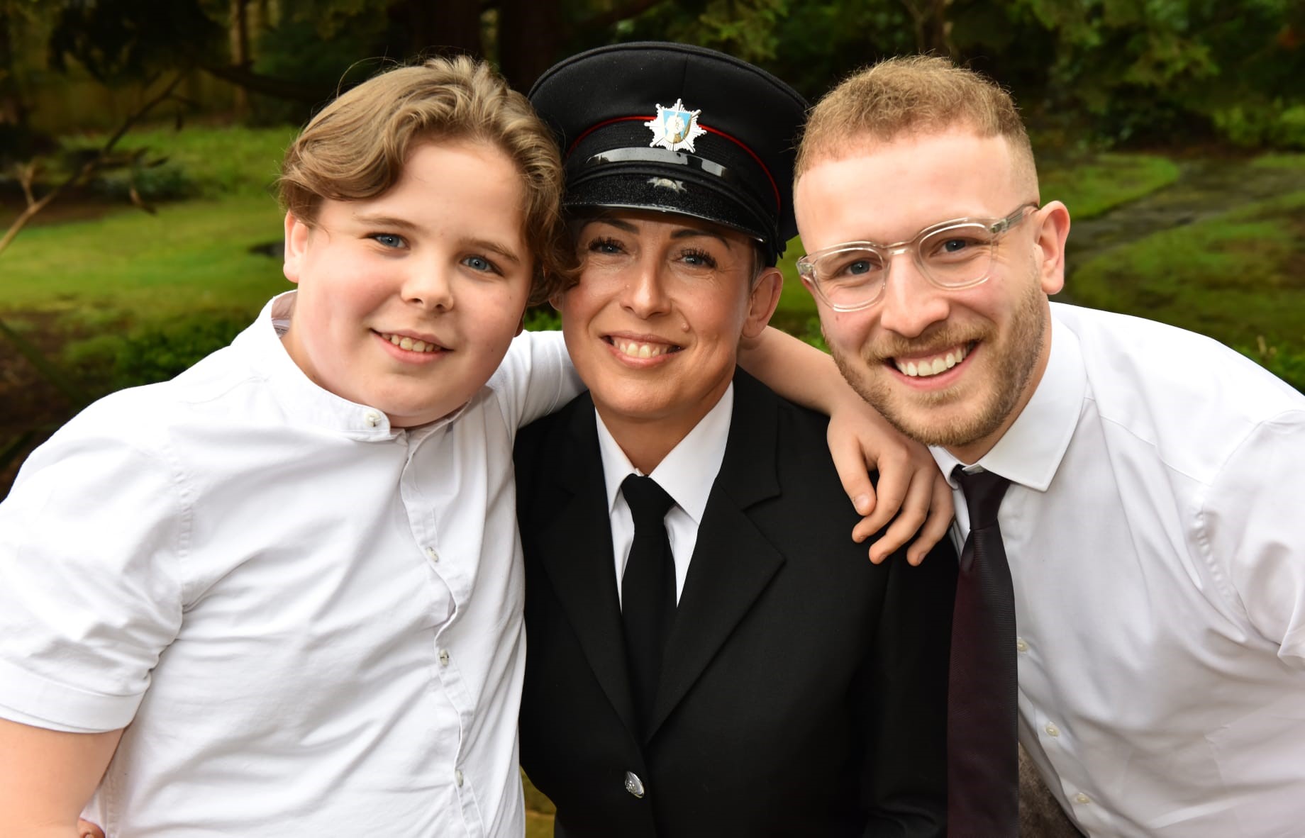 Sam Bland with her family