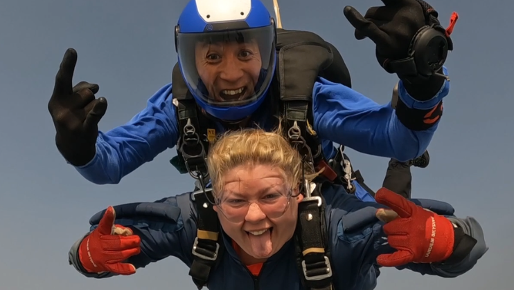 Firefighter’s daughter raises £2K with skydive fundraiser